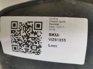 bontott HYUNDAI KONA Jobb hátsó Hátsó Dobbetét (Kerékjárati, Műanyag)