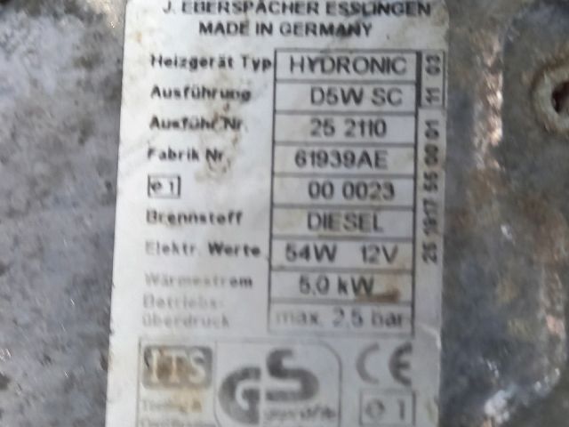 bontott IVECO DAILY Állófűtés (Részeivel)