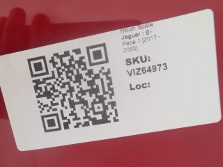 bontott JAGUAR E-PACE Csomagtérajtó (Üres lemez)