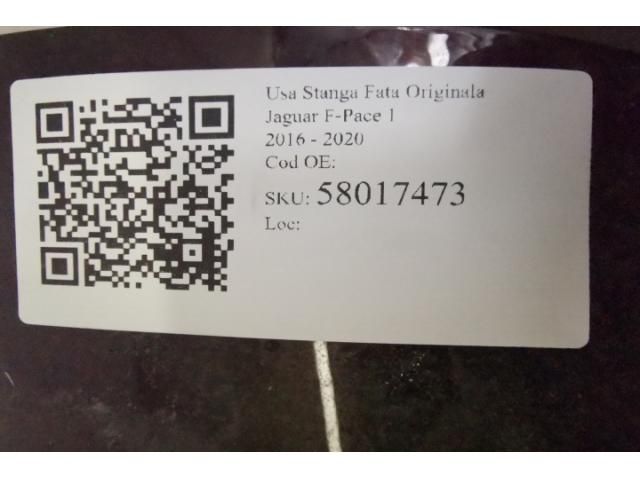 bontott JAGUAR F-PACE Bal első Ajtó (Üres lemez)