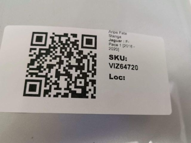 bontott JAGUAR F-PACE Bal első Sárvédő