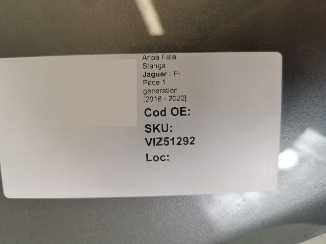 bontott JAGUAR F-PACE Bal első Sárvédő