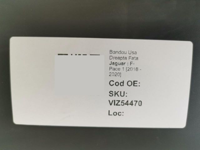 bontott JAGUAR F-PACE Jobb első Ajtó Díszléc