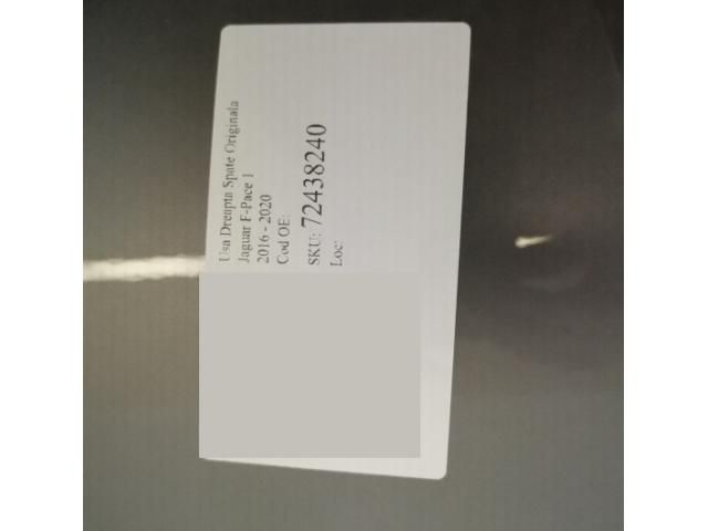 bontott JAGUAR F-PACE Jobb hátsó Ajtó (Üres lemez)