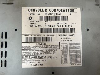 bontott JEEP GRAND CHEROKEE Rádió / CD