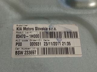 bontott KIA CEED Bal hátsó Ablakemelő Szerkezet (Mechanikus)