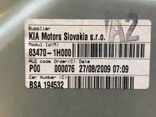 bontott KIA CEED Bal hátsó Ablakemelő Szerkezet (Mechanikus)