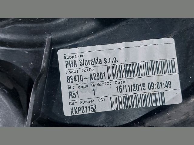 bontott KIA CEED Bal hátsó Ablakemelő Szerkezet (Mechanikus)