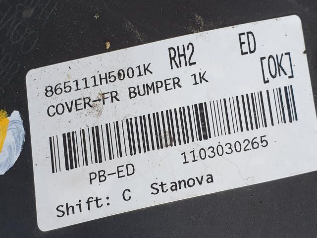 bontott KIA CEED Első Lökhárító (Részeivel)