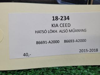 bontott KIA CEED Hátsó Lökhárító Alsó (Műanyag)