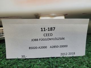 bontott KIA CEED Jobb első Függöny Légzsák