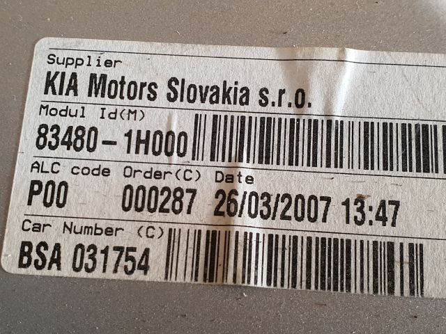 bontott KIA CEED Jobb hátsó Ablakemelő Szerkezet (Mechanikus)