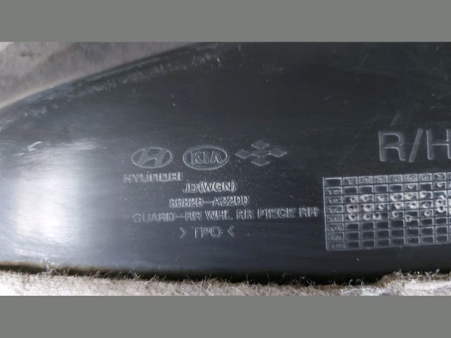 bontott KIA CEED Jobb hátsó Dobbetét (Kerékjárati, Műanyag)