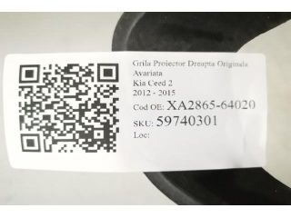 bontott KIA CEED Jobb Ködlámpa Rács