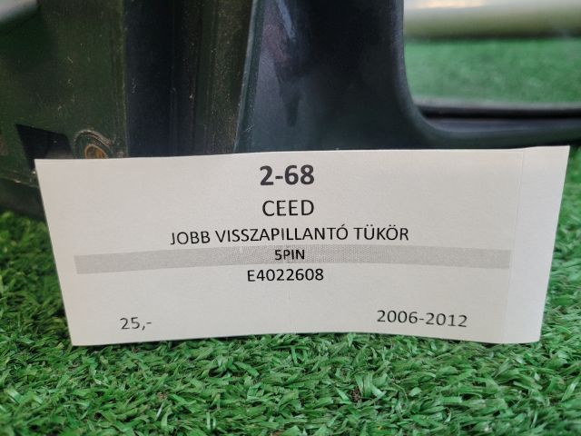 bontott KIA CEED Jobb Visszapillantó Tükör (Elektromos)