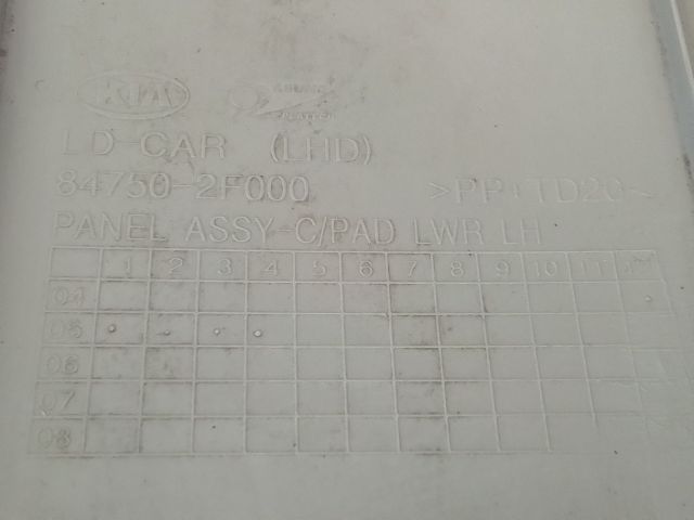 bontott KIA CERATO Bal Alsó Műszerfal Burkolat