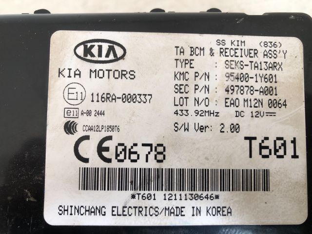 bontott KIA PICANTO Motorvezérlő