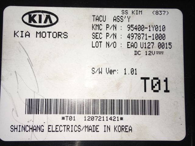 bontott KIA PICANTO Komfort Elektronika