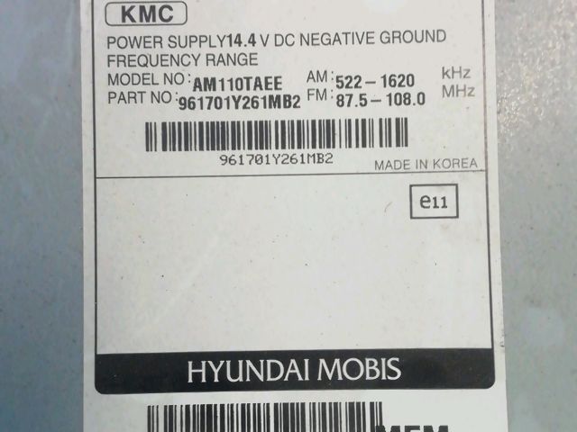 bontott KIA PICANTO Rádió / CD