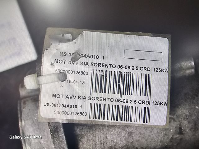 bontott KIA SORENTO Önindító