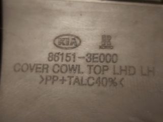 bontott KIA SORENTO Bal Levélrács Záróvég