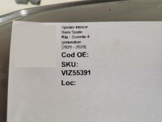 bontott KIA SORENTO Hátsó Lökhárító Alsó (Műanyag)