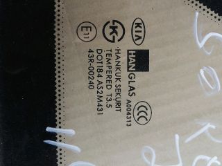 bontott KIA SORENTO Jobb C Oszlop Oldalablak Üveg