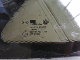bontott KIA SORENTO Jobb C Oszlop Oldalablak Üveg