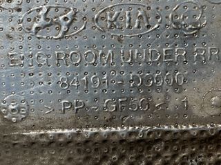 bontott KIA SPORTAGE Középső Kipufogó Dob Hővédő Lemez