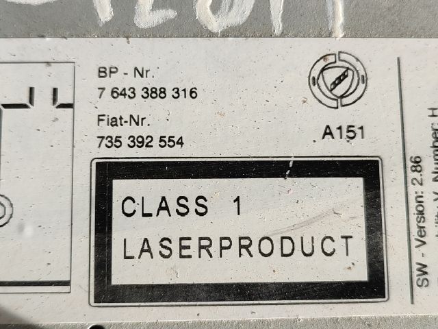 bontott LANCIA YPSILON Rádió / CD