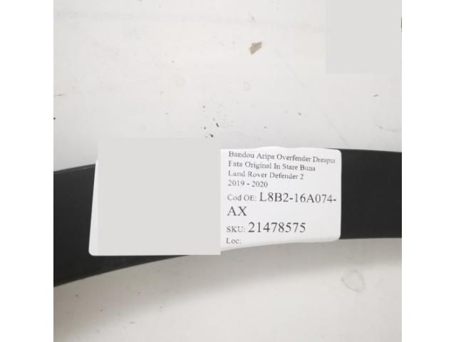 bontott LAND ROVER DEFENDER Jobb első Sárvédő Díszléc