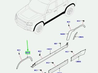 bontott LAND ROVER DEFENDER Jobb első Sárvédő Szélesítő