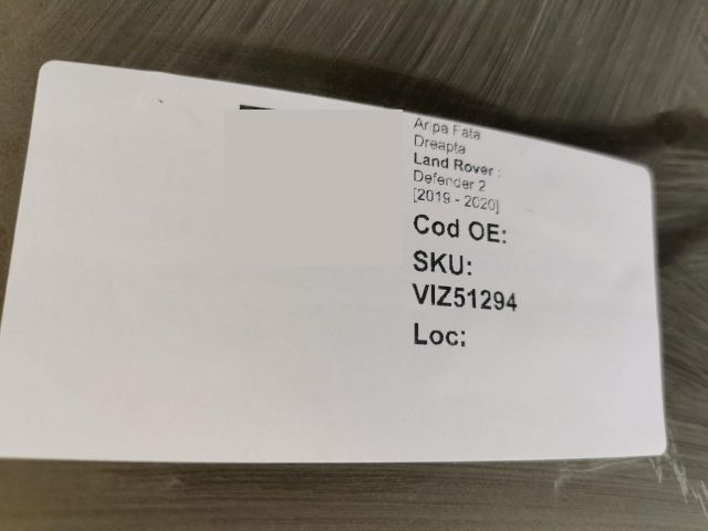bontott LAND ROVER DEFENDER Jobb első Sárvédő
