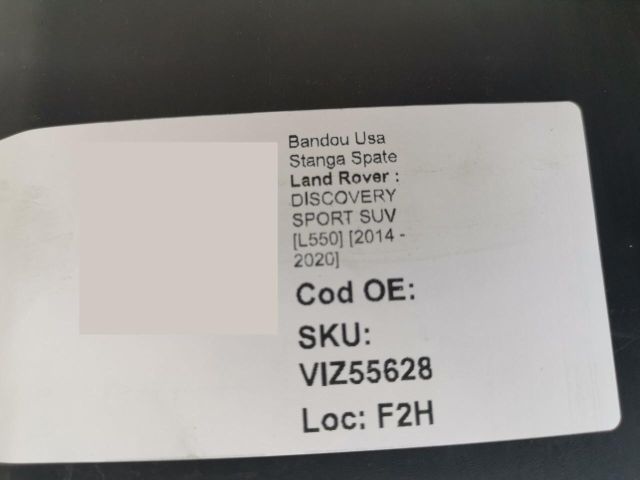 bontott LAND ROVER DISCOVERY SPORT Bal hátsó Ajtó Kárpit