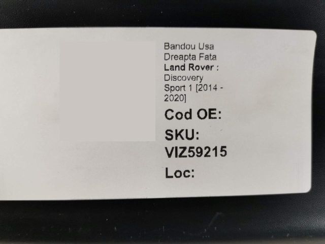 bontott LAND ROVER DISCOVERY SPORT Jobb első Ajtó Díszléc