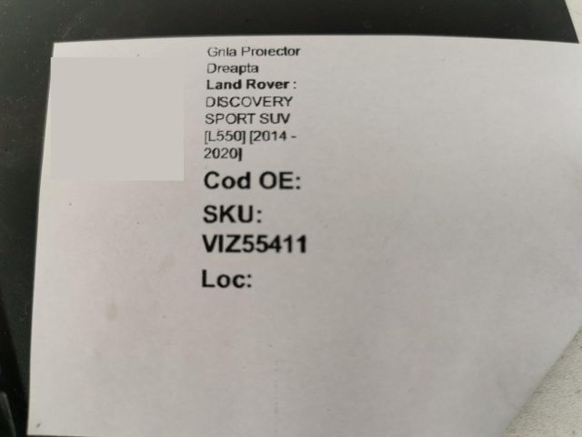 bontott LAND ROVER DISCOVERY SPORT Jobb Ködlámpa Rács