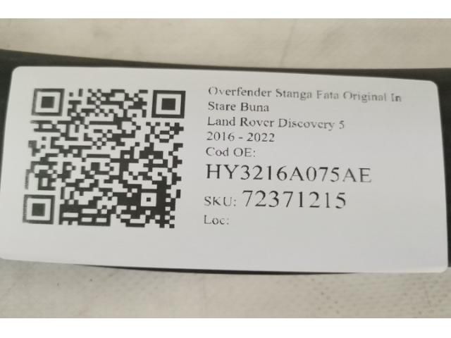 bontott LAND ROVER DISCOVERY V Bal első Sárvédő Díszléc