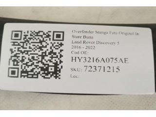 bontott LAND ROVER DISCOVERY V Bal első Sárvédő Díszléc