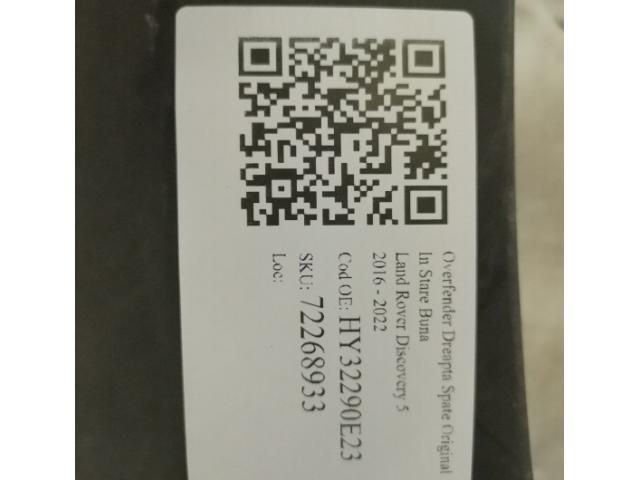 bontott LAND ROVER DISCOVERY V Jobb hátsó Sárvédő Díszléc