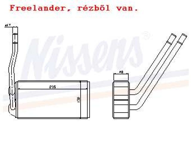 bontott LAND ROVER FREELANDER Fűtőradiátor