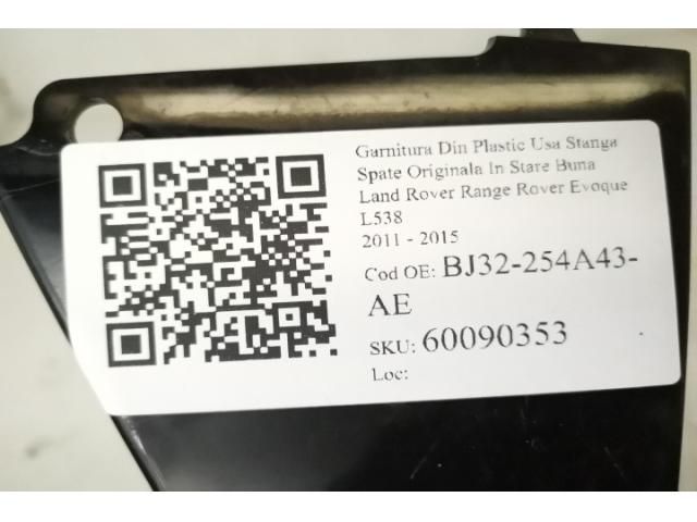 bontott LAND ROVER RANGE ROVER Bal B Oszlop Burkolat