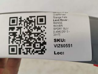 bontott LAND ROVER RANGE ROVER Bal első Sárvédő Díszléc