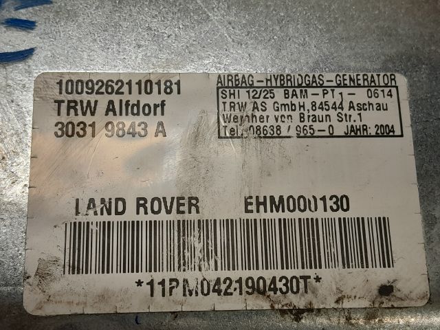 bontott LAND ROVER RANGE ROVER Bal Oldallégzsák