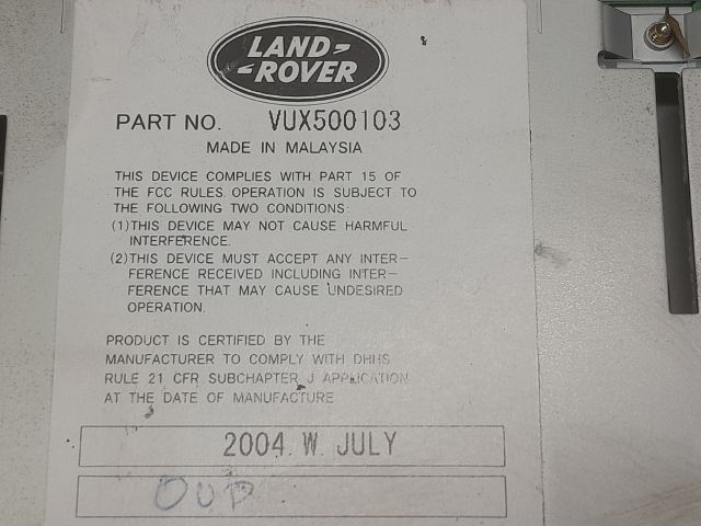 bontott LAND ROVER RANGE ROVER Elektronika (Magában)