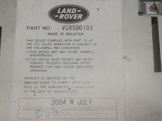 bontott LAND ROVER RANGE ROVER Elektronika (Magában)