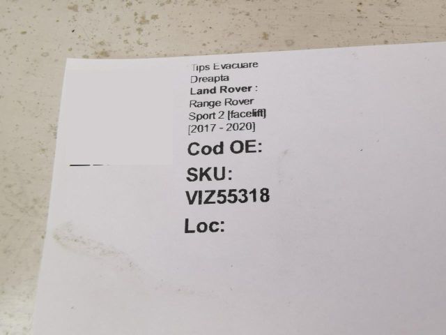 bontott LAND ROVER RANGE ROVER Jobb Kipufogó Vég