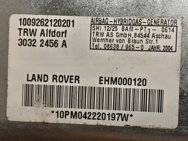 bontott LAND ROVER RANGE ROVER Jobb Oldallégzsák