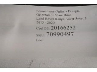 bontott LAND ROVER RANGE ROVER Jobb Visszapillantó Tükör Irányjelző