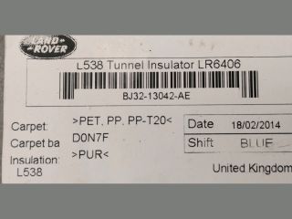 bontott LAND ROVER RANGE ROVER Padlószőnyeg Alatti Szigetelés