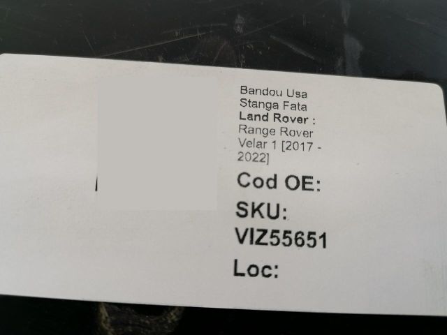 bontott LAND ROVER RANGE ROVER VELAR Bal első Ajtó Díszléc